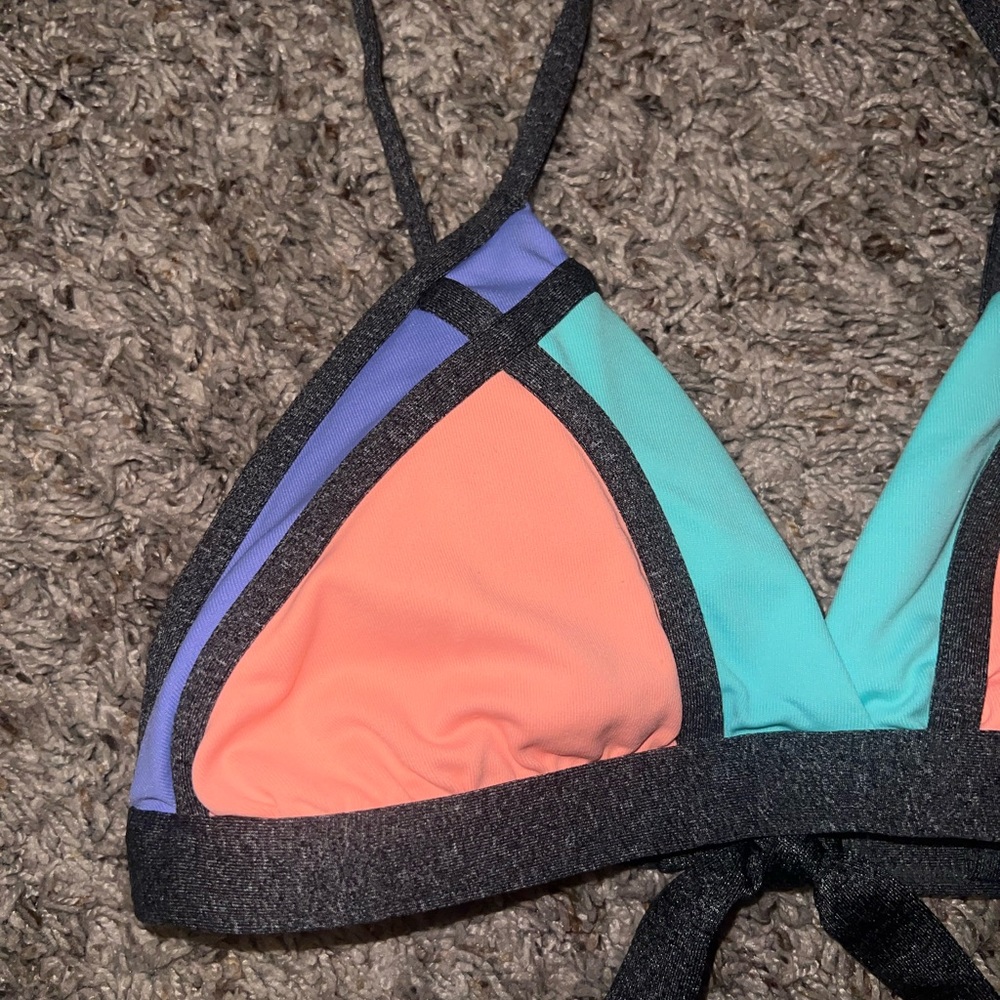 Maaji Reversible Colorblock Triangle Swim Top. Si… - image 3